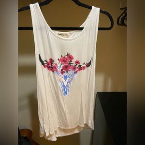 Impressions Floral Antlers Tank Top Size L
